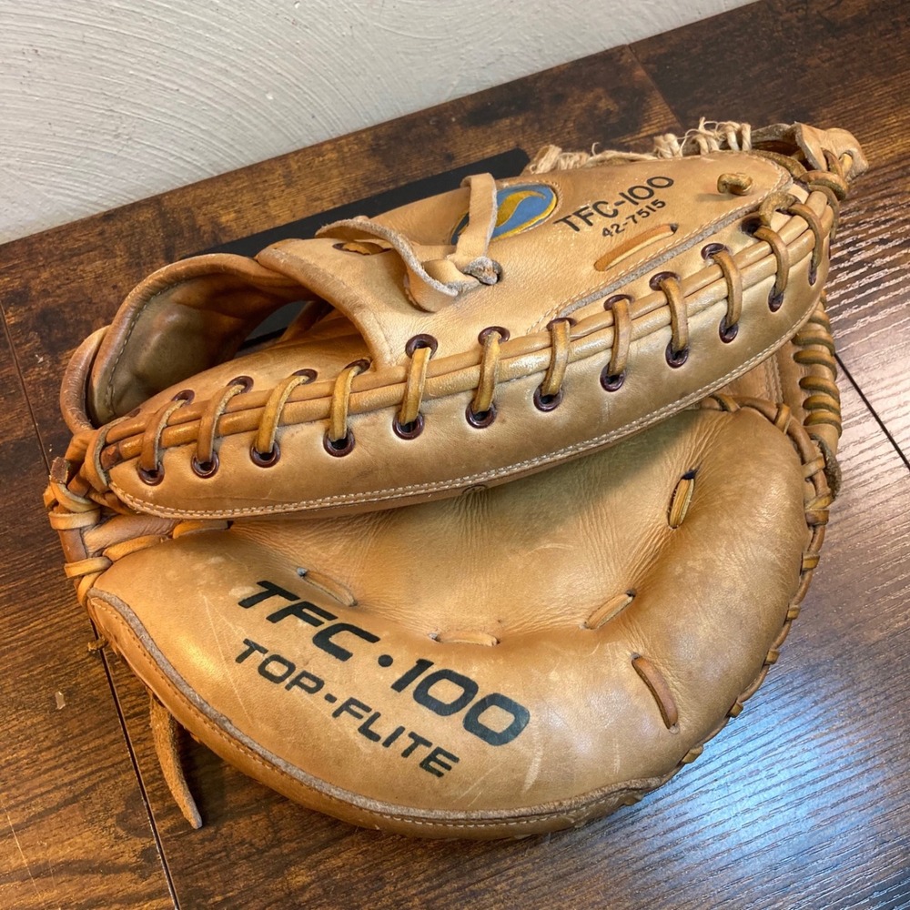 Spalding Top-Flite TFC-100 Catchers Mitt 36" RHT Leather Baseball Glove Softball